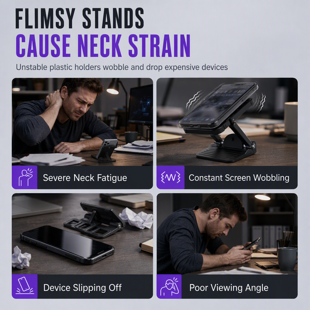 ⏳Time-Limited Special⏰ All-Metal Phone Stand – 360° rotating desktop holder ✨