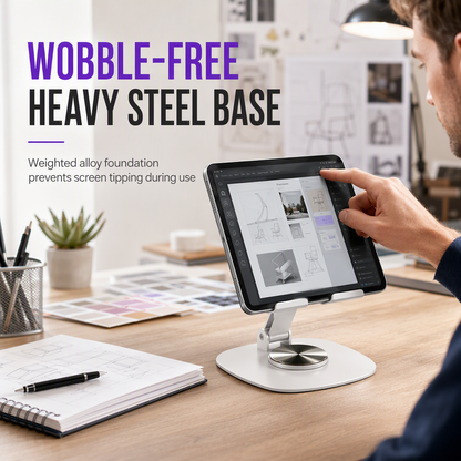 ⏳Time-Limited Special⏰ All-Metal Phone Stand – 360° rotating desktop holder ✨