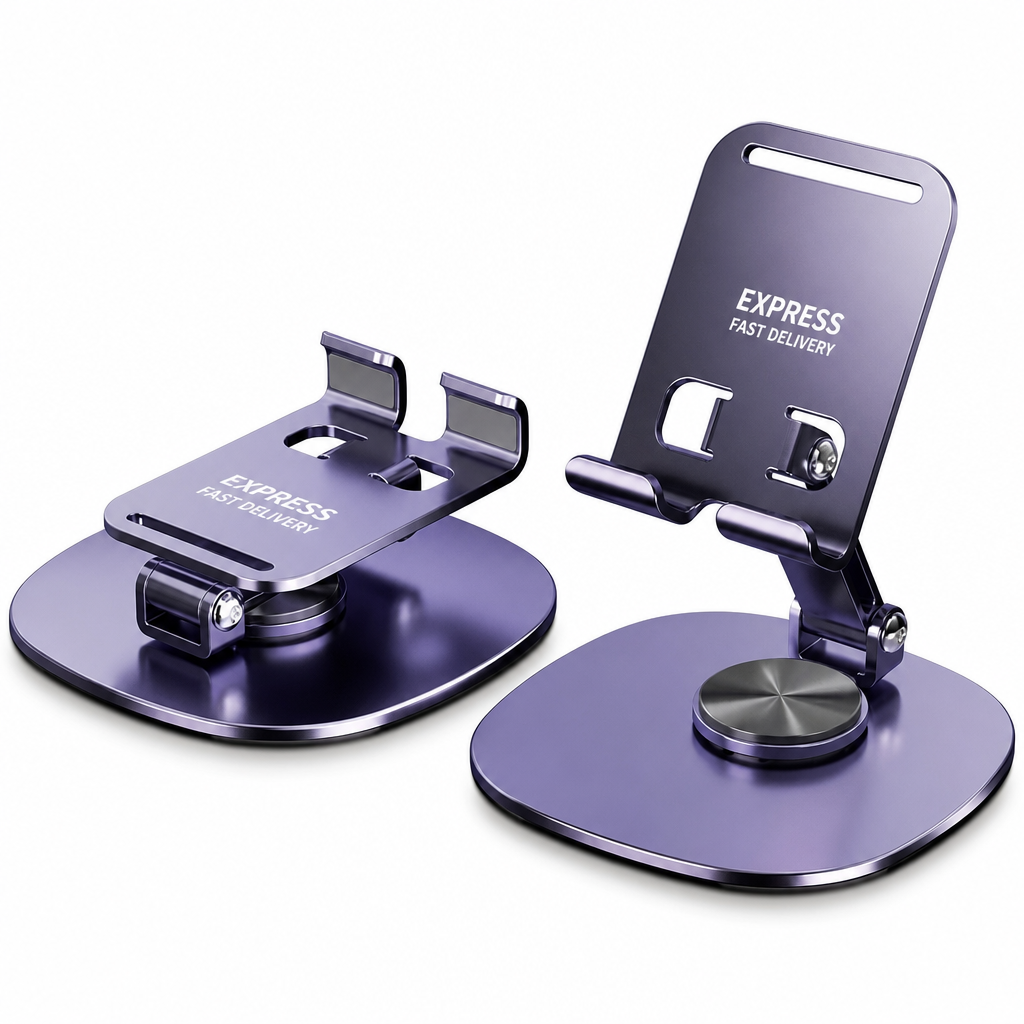 ⏳Time-Limited Special⏰ All-Metal Phone Stand – 360° rotating desktop holder ✨