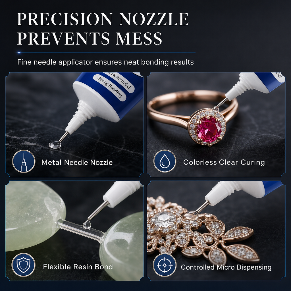 Repair Jewelry Instantly! Clear Precision Adhesive