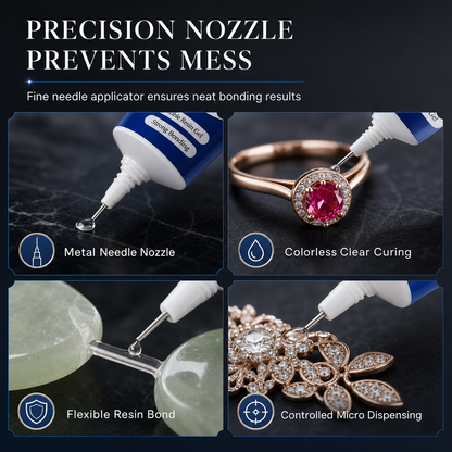 Repair Jewelry Instantly! Clear Precision Adhesive