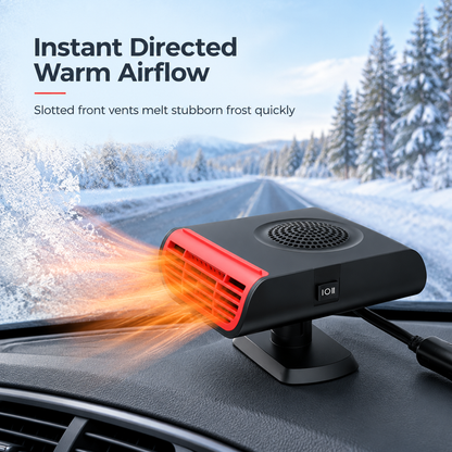 ❄️50% OFF NOW! 12V/24V Car Windshield Defroster Defogger Fan – Portable Auto Heater with 360° Rotating Base, Fast Window Ice & Fog Removal for Vehicle