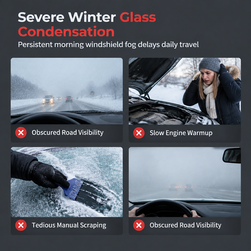 ❄️50% OFF NOW! 12V/24V Car Windshield Defroster Defogger Fan – Portable Auto Heater with 360° Rotating Base, Fast Window Ice & Fog Removal for Vehicle