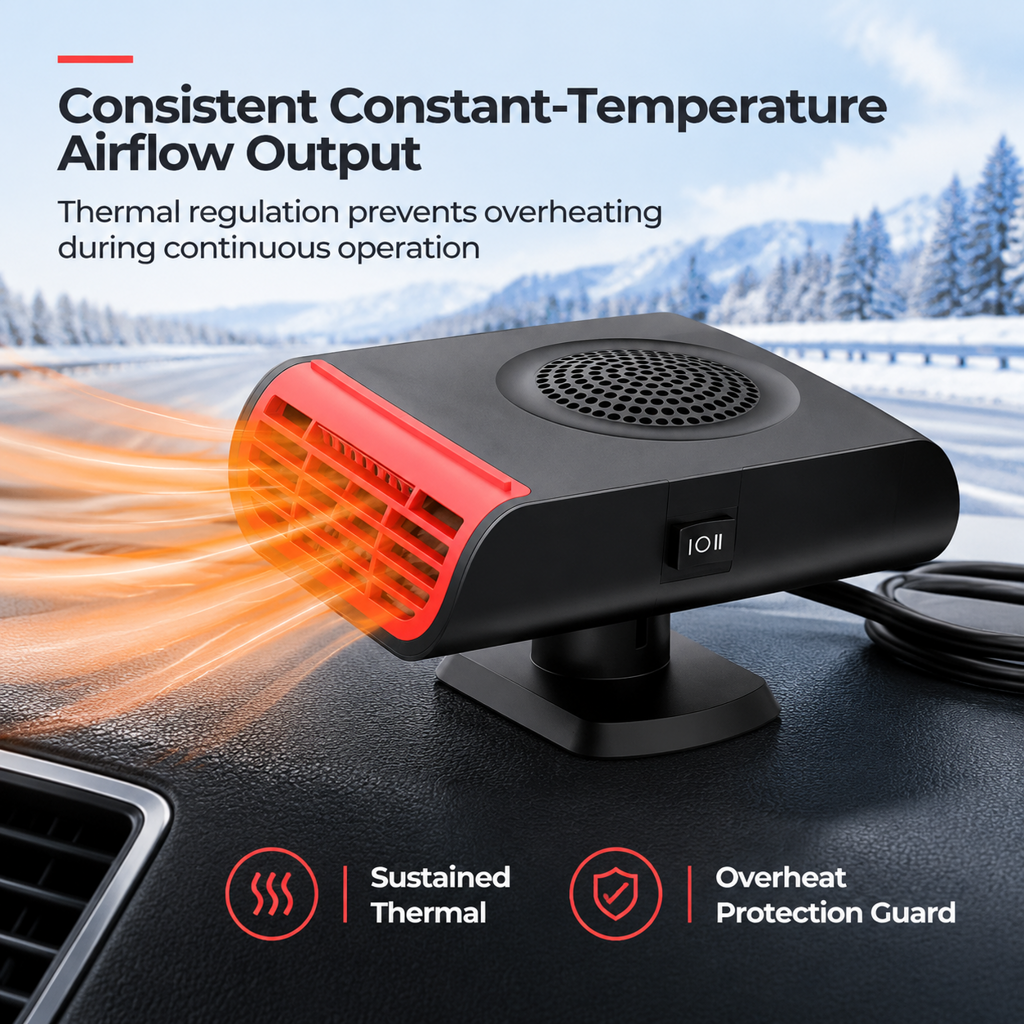 ❄️50% OFF NOW! 12V/24V Car Windshield Defroster Defogger Fan – Portable Auto Heater with 360° Rotating Base, Fast Window Ice & Fog Removal for Vehicle