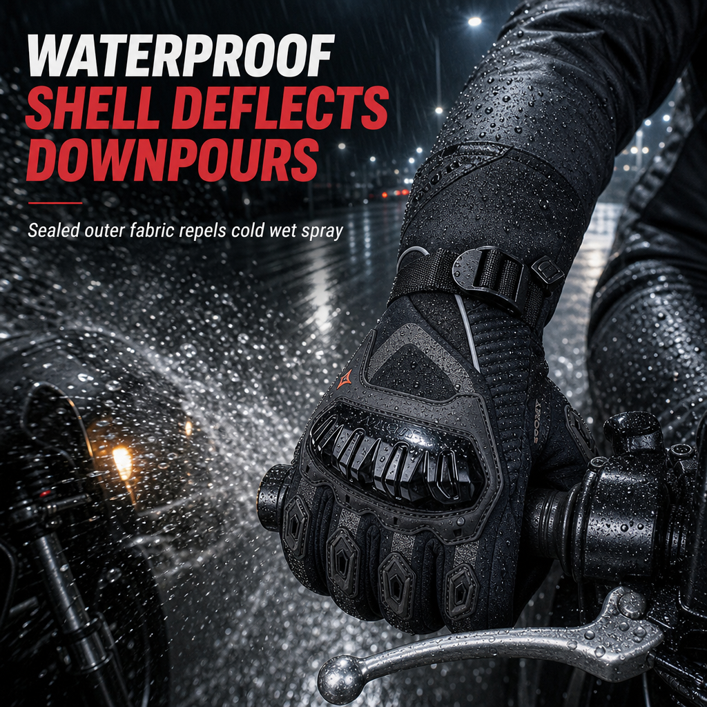 🏍️ 50% OFF NOW! ❄️ Winter Motorcycle Gloves – Knuckle Armor, Waterproof Shell & Plush Lining – Extended Gauntlet for Freezing Rides 🧤