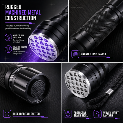 🔦 Compact UV Flashlight for Fluorescence & Document Inspection