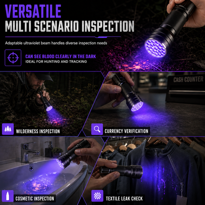 🔦 Compact UV Flashlight for Fluorescence & Document Inspection