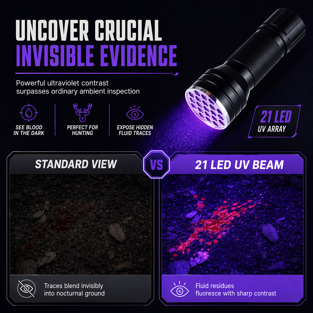 🔦 Compact UV Flashlight for Fluorescence & Document Inspection
