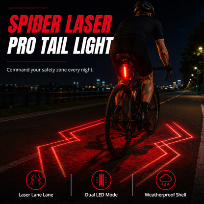 🚴 LIMITED-TIME 50% OFF! 🔴 Rechargeable Safety Bike Taillight – Laser Warning, IPX5 Waterproof, USB Charge 💡