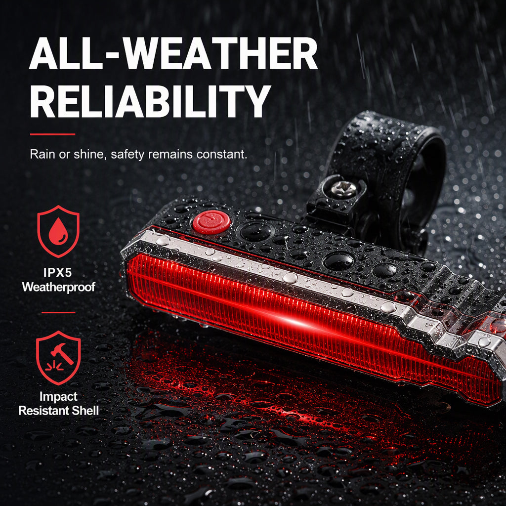 🚴 LIMITED-TIME 50% OFF! 🔴 Rechargeable Safety Bike Taillight – Laser Warning, IPX5 Waterproof, USB Charge 💡
