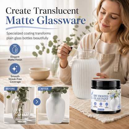 🎁✨Glass Vase DIY Frosted Paint