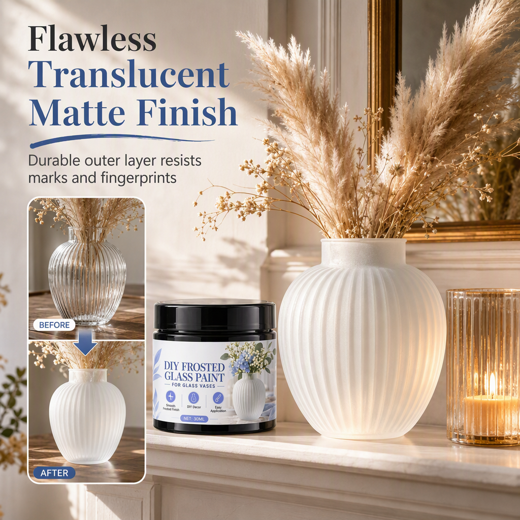 🎁✨Glass Vase DIY Frosted Paint