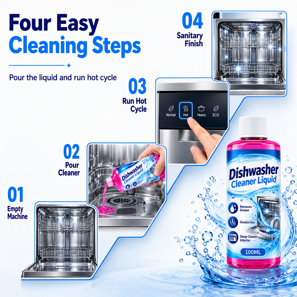 🧼 Dishwasher Deep Cleaner for Grease & Limescale Buildup