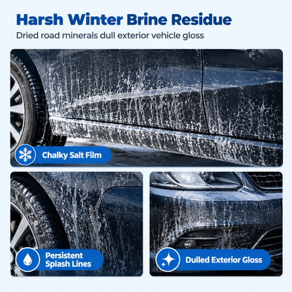 Winter Car Cleaning and Brightening Paste 40g with Sponge for Removing Salt Stains Snow Melt Residue and Water Spots