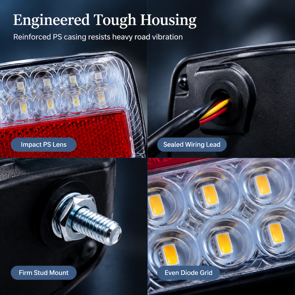 🚛 LIMITED-TIME 50% OFF! 💡 26-LED Dual-Color Tail Lights – Bright, Waterproof, 12V/24V ✅