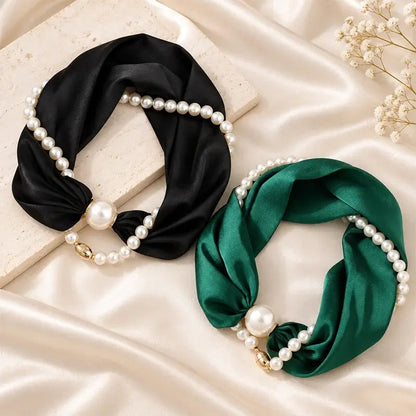 ✨ 50% Off Now 💎 Magnetic Clasp Pearl Scarf Necklace — Easy to Wear & Elegant 🧣