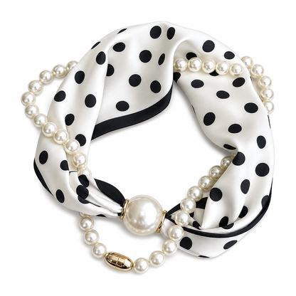 ✨ 50% Off Now 💎 Magnetic Clasp Pearl Scarf Necklace — Easy to Wear & Elegant 🧣