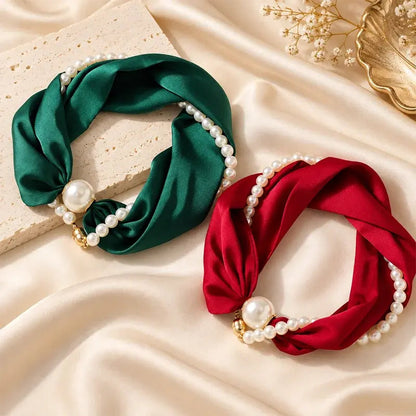 ✨ 50% Off Now 💎 Magnetic Clasp Pearl Scarf Necklace — Easy to Wear & Elegant 🧣