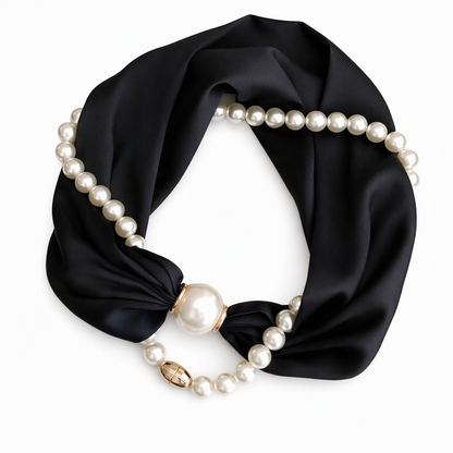 ✨ 50% Off Now 💎 Magnetic Clasp Pearl Scarf Necklace — Easy to Wear & Elegant 🧣