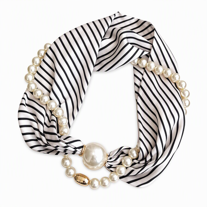 ✨ 50% Off Now 💎 Magnetic Clasp Pearl Scarf Necklace — Easy to Wear & Elegant 🧣