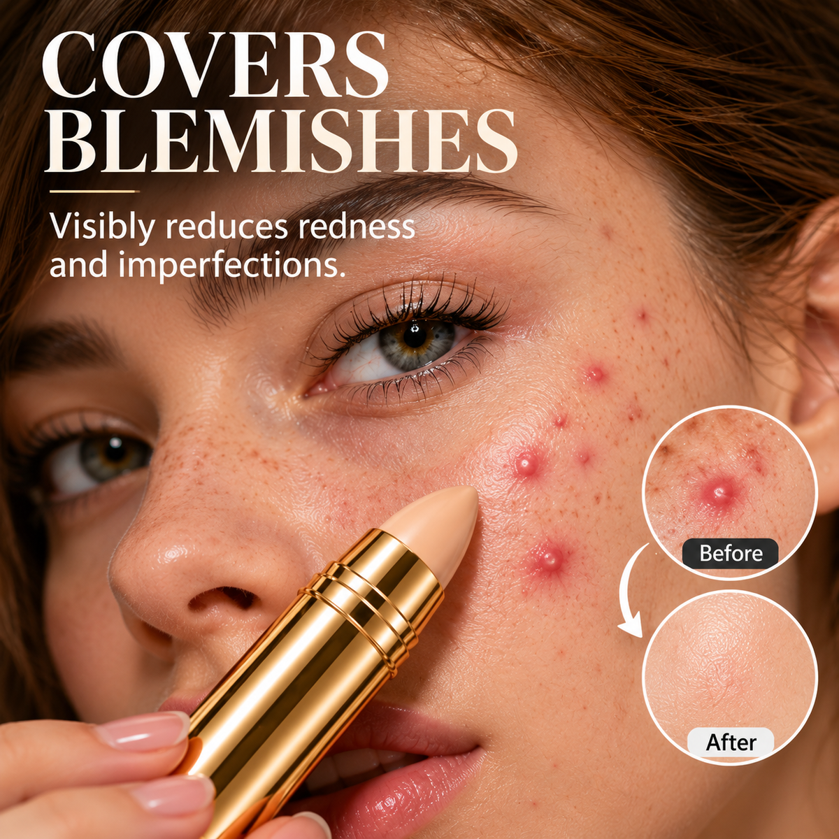 Natural Seamless Concealer Stick – 3-In-1 Conceal, Brighten & Sculpt