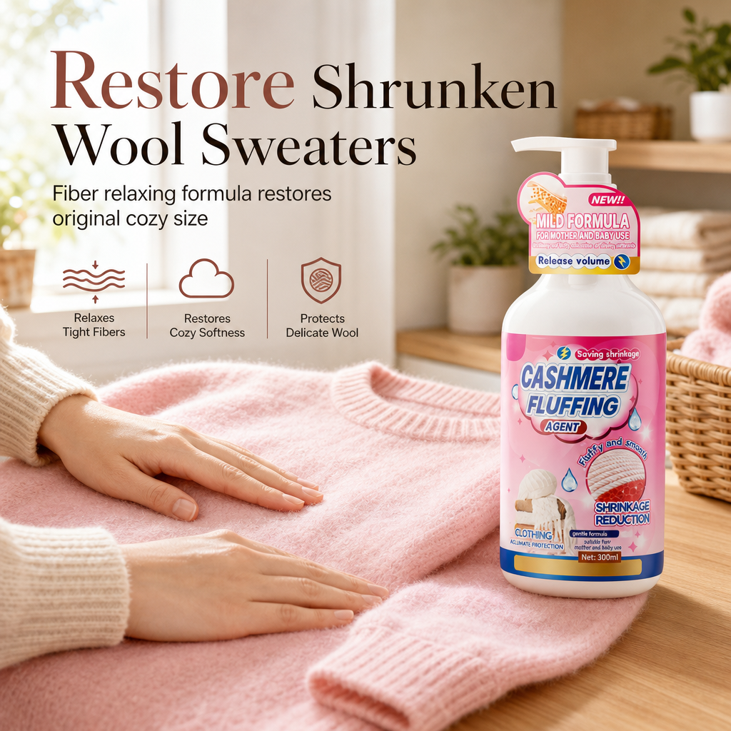 🧶 Wool & Cashmere Sweater Softening and Reshaping Care