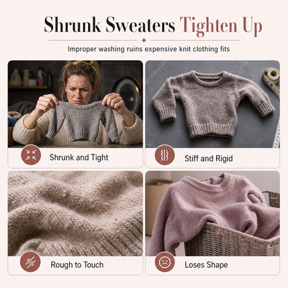 🧶 Wool & Cashmere Sweater Softening and Reshaping Care