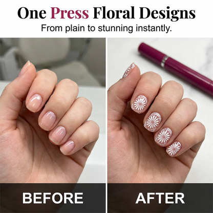🌸 Metal Nail Art Stamping Tool Set