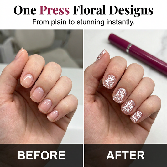 🌸 Metal Nail Art Stamping Tool Set