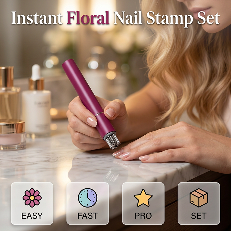 🌸 Metal Nail Art Stamping Tool Set