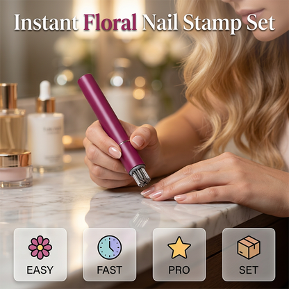 🌸 Metal Nail Art Stamping Tool Set