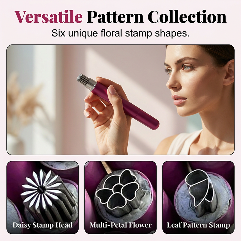 🌸 Metal Nail Art Stamping Tool Set