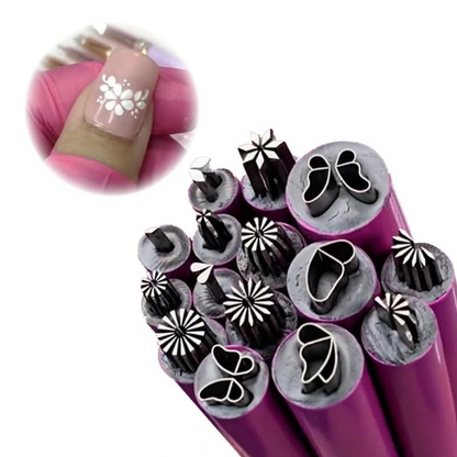 🌸 Metal Nail Art Stamping Tool Set