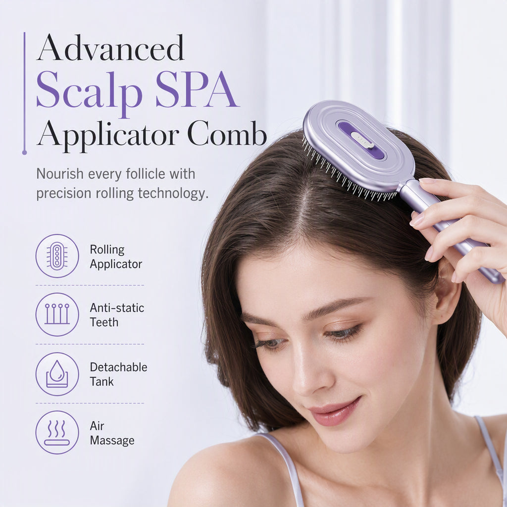 Scalp Applicator Comb with Dropper