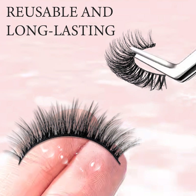 🔥50% OFF!!📢👁️ 2 Pairs Reusable Long Self-Adhesive Eyelashes – No Glue Needed, Just Peel, Press & Go for Quick, Fluttery Lash Looks ✨