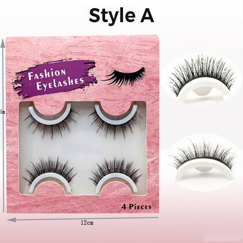 🔥50% OFF!!📢👁️ 2 Pairs Reusable Long Self-Adhesive Eyelashes – No Glue Needed, Just Peel, Press & Go for Quick, Fluttery Lash Looks ✨