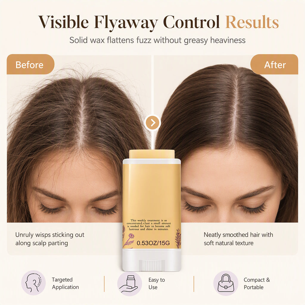 15g Flyaway Hair Finishing Stick for Styling, Frizz Control & Smoothing