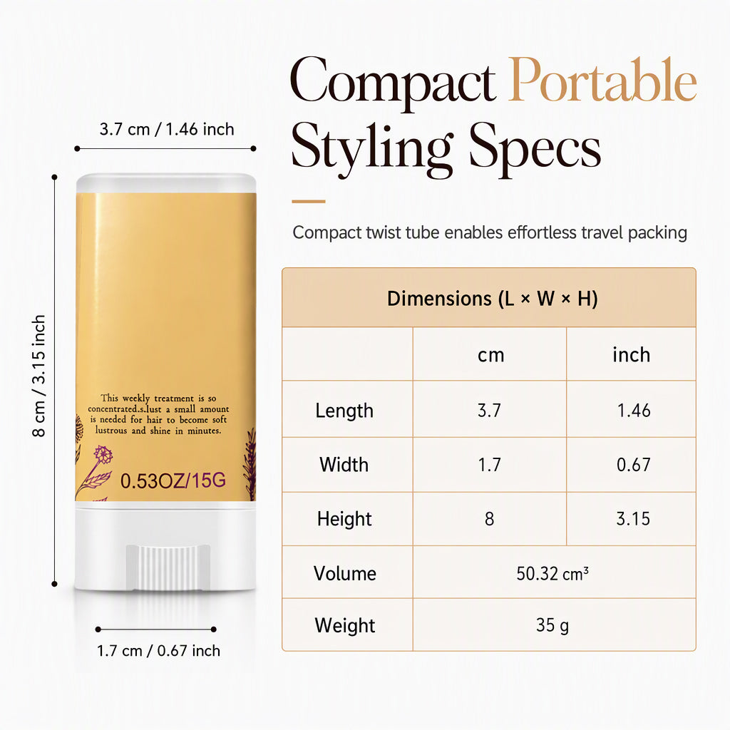 15g Flyaway Hair Finishing Stick for Styling, Frizz Control & Smoothing