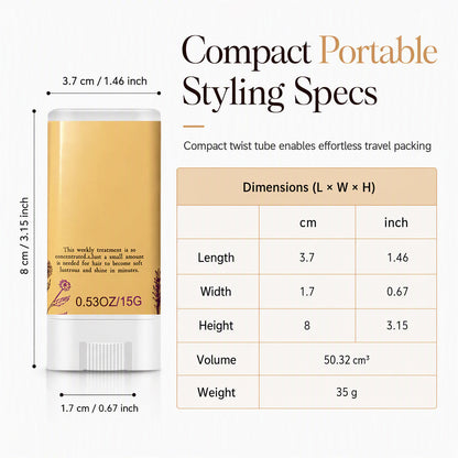 15g Flyaway Hair Finishing Stick for Styling, Frizz Control & Smoothing