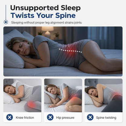 Heart-Shaped Memory Foam Knee Pillow for Side Sleepers