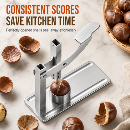 🌰 50% OFF! 🔧 Stainless Steel Nut Cracker – Lever press & cross scoring ✨