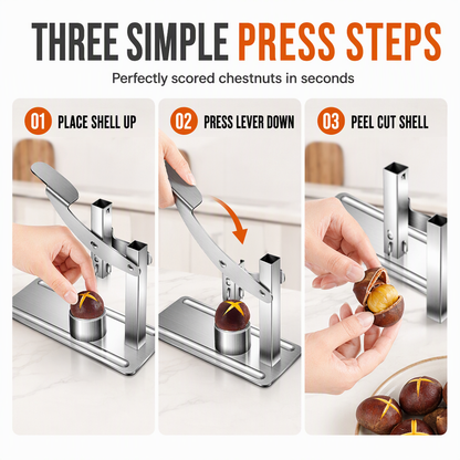 🌰 50% OFF! 🔧 Stainless Steel Nut Cracker – Lever press & cross scoring ✨
