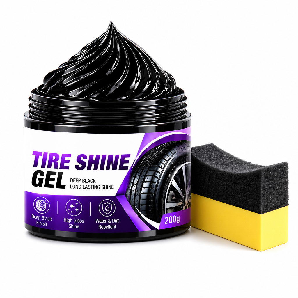 🚗 Tire & Black Trim Shine Gel