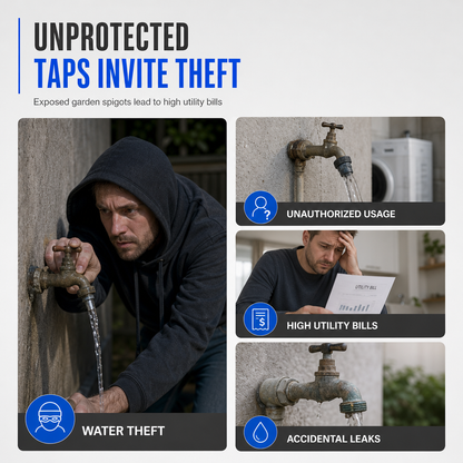Lockable Outdoor Water Faucet with Key