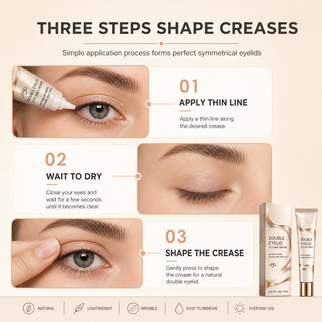Ditch Eyelid Tape Instantly! Invisible Double Eyelid Styling Gel