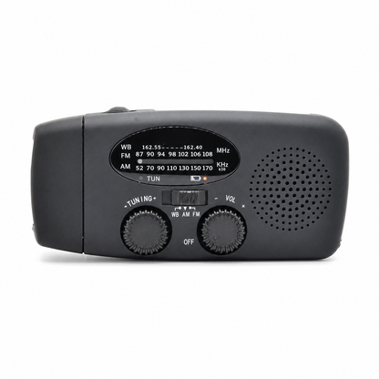 📻 Emergency Solar Hand Crank Radio – AM/FM & NOAA Weather Alerts