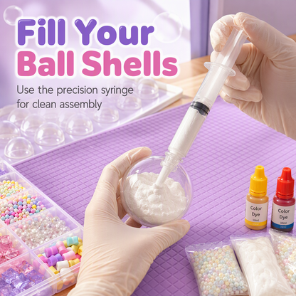 📢📢50% OFF !! ⏰DIY Clay Squeeze Ball Craft Kit Slow Stress Relief Handmade Toy Set for Kids