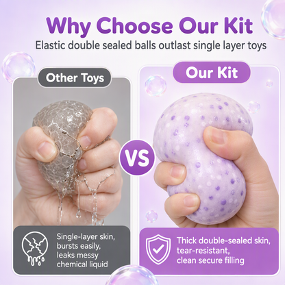 📢📢50% OFF !! ⏰DIY Clay Squeeze Ball Craft Kit Slow Stress Relief Handmade Toy Set for Kids