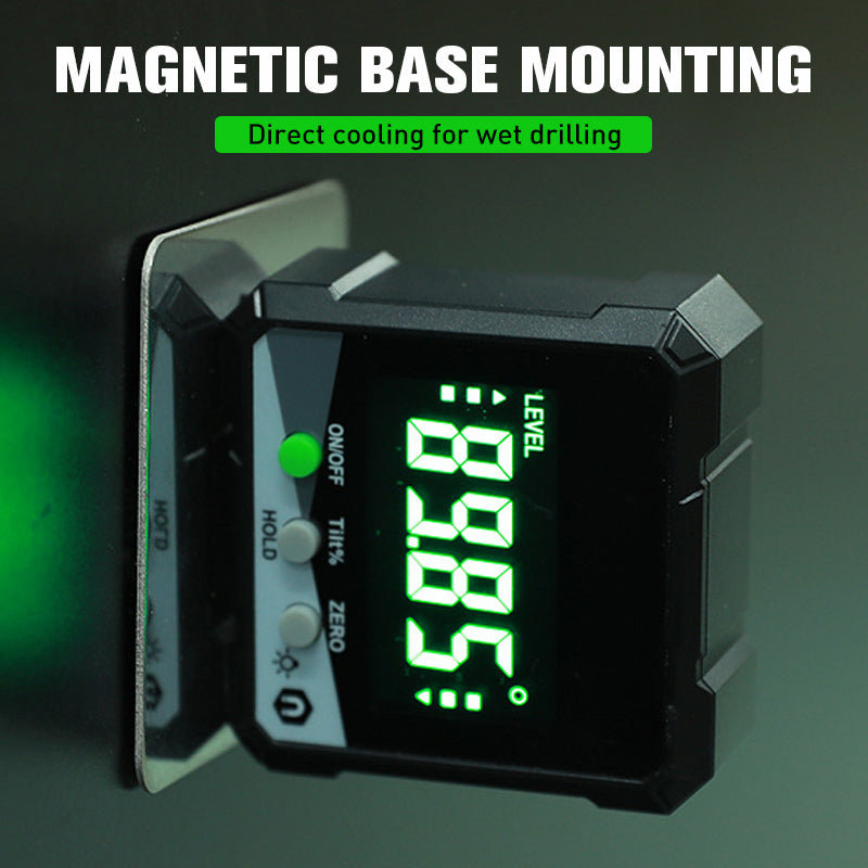 ⚡ 50% OFF! ✨ IP54 Magnetic Digital Angle Finder & Inclinometer with Backlit LCD Screen 📐