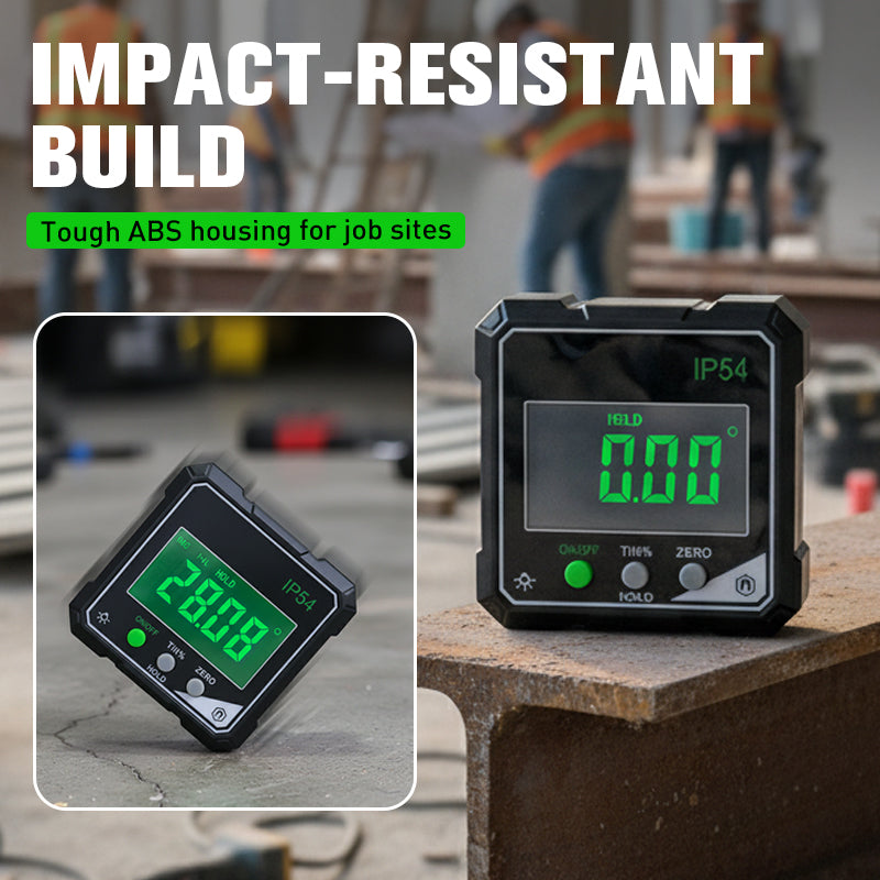 ⚡ 50% OFF! ✨ IP54 Magnetic Digital Angle Finder & Inclinometer with Backlit LCD Screen 📐